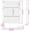 vidaXL Záhradná brána 100x150 cm z odolnej ocele s krížovým Náhľad obrázku produktu 8