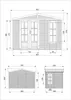 Gartenhaus Holz 6 m2 - H232 x 332 x 222 cm - Große Produktbild-Vorschau 3