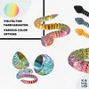 A collage of 3D printed segmented snakes in various colors and poses, some inside egg-like shells. Includes text and a color gradient circle. Voir les images du produit