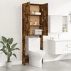 vidaXL Skříňka na pračku Smoked Oak 64x25,5x190 cm Náhled obrázku produktu 4