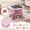 COSTWAY Kindertisch und Stuhl Set, 5 teilige Produktbild-Vorschau 5