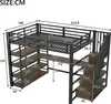 Merax Etagenbett 140x200 cm, mit USB, LED, Metall Hochbett Produktbild-Vorschau 4