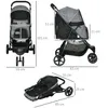 Poussette pour animaux de compagnie PawHut avec protection Voir les images du produit 3