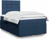 vidaXL Boxspringbett mit Matratze Blau 120x190 cm Stoff Produktbild-Vorschau 2