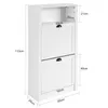 SoBuy FSR87-K-W Schuhkipper Schuhschrank mit 2 Klappen Produktbild-Vorschau 4