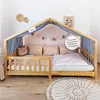 Musselin Hausbett Himmel Kinderzimmer Baumwolle mit Gold Produktbild-Vorschau 5