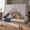 Homestyle4u Kinderbett 90x200 Hausbett Tipi Bett Holzbett Produktbild-Vorschau 5