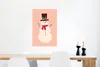 MuchoWow® Poster Schneemann - Weihnachten - Winter - Rosa Produktbild-Vorschau 5
