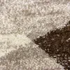 Tapis moderne Motif géométrique chiné en marron beige, Voir les images du produit 2