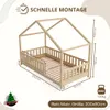 Crazy Pine Hausbett 90x200 cm – Kinderbett aus Naturholz – Produktbild-Vorschau 2