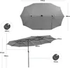 COSTWAY podwójny parasol 450x260cm z panelem słonecznym Podgląd zdjęcia produktu 3