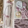 CalmyLIFE Bademantel Damen flauschig Morgenmantel - mit Produktbild-Vorschau 6
