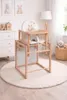 Kinderhochstuhl Holz 2in1 – Baby Hochstuhl mit Tisch – Produktbild-Vorschau 1
