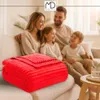 Červená prikrývka 200x220cm reliéfne pruhy prehoz na posteľ Náhľad obrázku produktu 16