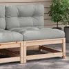 vidaXL Gartensofa ohne Armlehnen mit Kissen Massivholz Produktbild-Vorschau 2