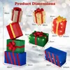 GOPLUS 119 cm Geschenkboxen Weihnachten, 4 stapelbare Produktbild-Vorschau 6