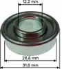 A close-up view of a metal bearing with measurement indicators. Produktbild-Vorschau