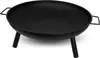 A black metal fire pit with three legs, shown from a slightly elevated angle against a white background. Produktbild-Vorschau