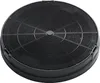 A round, black charcoal filter for a range hood, viewed from a slightly elevated angle. Anteprima dell’immagine prodotto