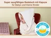 Baby-Kapuzenbadetuch, 100% Baumwolle, Natur Produktbild-Vorschau 5