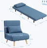 HOMCOM 3 en 1 fauteuil convertible 1 place, fauteuil lit et Voir les images du produit 5