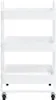 vidaXL 3 policový vozík bílý 43x34x79 cm ocel Náhled obrázku produktu 3