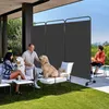 Izrielar Paravent mit Rollen 3 teilig Anthrazit 263x180 cm Produktbild-Vorschau 7