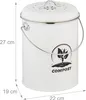 Relaxdays 10051222_49, 5 L, Čierna, Strieborná, Biela, 220 Náhľad obrázku produktu 4