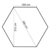 vidaXL Gartenpavillon mit Vorhängen Hexagonal 360x265 cm Produktbild-Vorschau 10