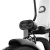 A close-up view of the front of an electric bicycle, focusing on the headlight and front fender. Produktbild-Vorschau