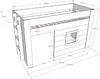 Vipack - Noah halbhohes Bett 90 x 200 cm Liegefläche, Weiß Produktbild-Vorschau 6