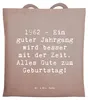 Mr. & Mrs. Panda Tote Bag Spruch 1962 Geburtstag - Braun Produktbild-Vorschau 1