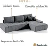 Beautysofa DRACO L Ecksofa mit Schlaffunktion & Bettkasten Produktbild-Vorschau 3