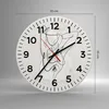 Wanduhr - Rund - Glasuhr - Linie Frau Linie - 30x30cm - Produktbild-Vorschau 3
