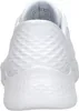 Rear view of a white Skechers sneaker. Voir les images du produit