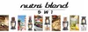 A collage of images showcasing a blender and its uses, including coffee beans, a salad, a drink, and prepared food. Podgląd zdjęcia produktu