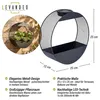 levandeo Solar Wandlampe Blumentopf Metall Schwarz - LED Produktbild-Vorschau 2