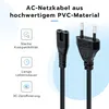 1m Stromkabel C7 Eurostecker Achterstecker 2-poliges Produktbild-Vorschau 2