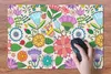 MuchoWow® Schreibtischunterlage Blumen - Regenbogen - Produktbild-Vorschau 4