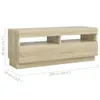 TV-Schrank - TV-Lowboard - mit LED-Leuchten - Sonoma-Eiche Produktbild-Vorschau 11
