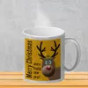Rentier Motiv und Spruch Glitzer-Kaffeebecher in Orange zum Produktbild-Vorschau 3