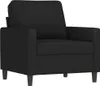 vidaXL Fauteuil noir 60 cm velours Voir les images du produit 1