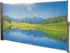 A retractable side awning displaying a scenic mountain lake landscape. Náhled obrázku produktu