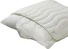 A white pillow with a white wavy-patterned duvet cover is shown against a white background. Produktbild-Vorschau