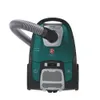 A green and gray Hoover vacuum cleaner is shown against a white background. Produktbild-Vorschau