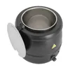 A black electric soup kettle with its lid open, shown from a top-down angle against a white background. Náhled obrázku produktu