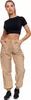 Damen Highwaist Bootcut Hose Locker Fallschirm Bequem Produktbild-Vorschau 4