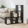 vidaXL Libreria divisoria in rovere nero 99 x 29 x 99 cm Anteprima dell’immagine prodotto 2