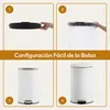 CASABEL Cubo de basura de cocina redondo 50L, acero Vista previa de la imagen del producto 5
