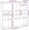 A diagram showing the dimensions of a white shelving unit. Anteprima dell’immagine prodotto